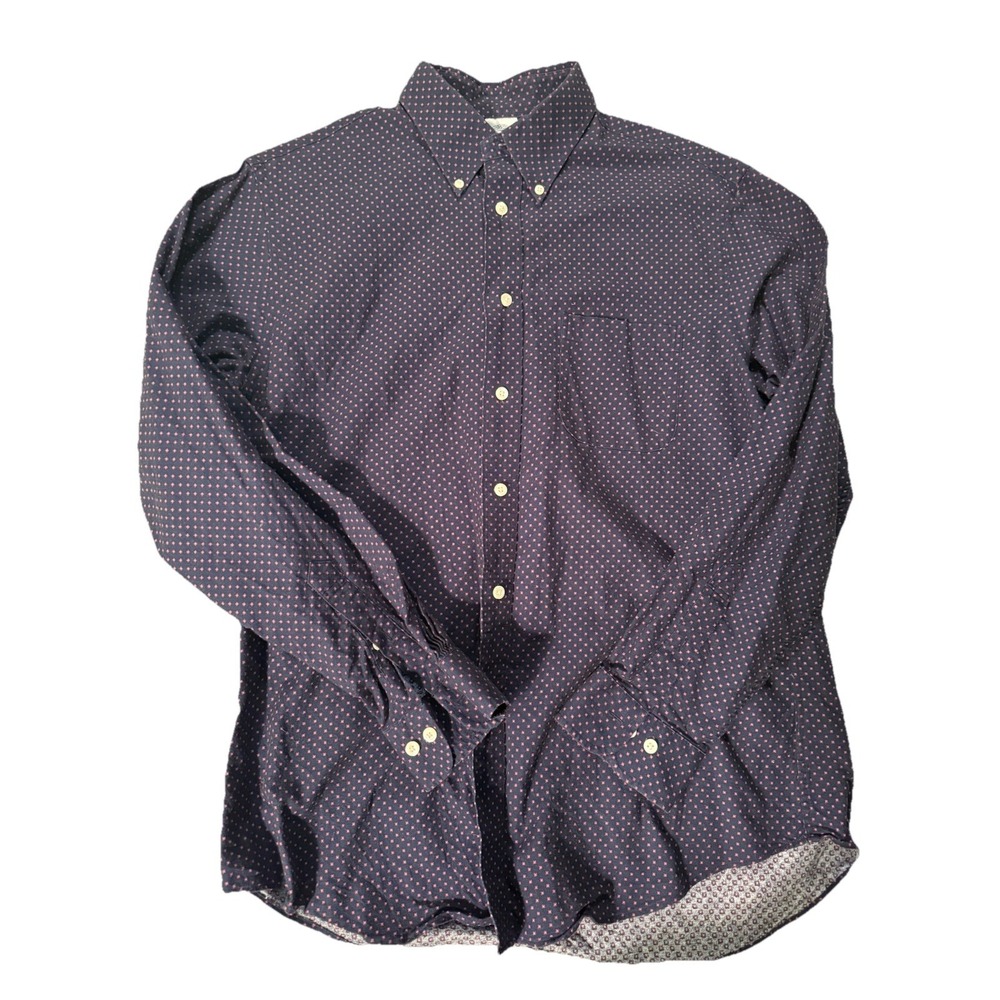 Brooks Brothers Regent Navy w/ red/white stars shirt size L